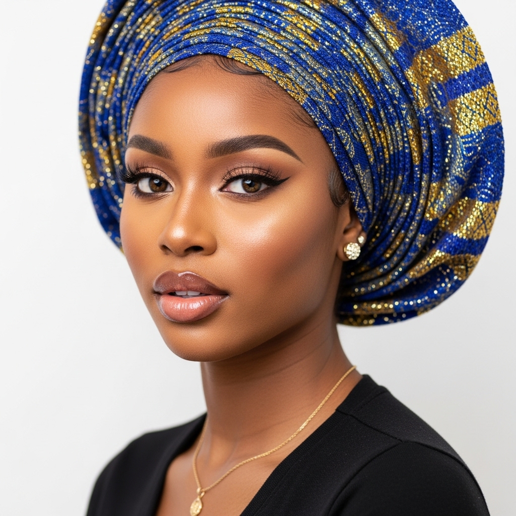 Sapphire Shimmer Gele
